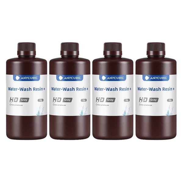 Vatten-Tvätt Resin 3D-skrivare, LCD/DLP-kompatibel, Högupplösande utskrift,HD Grå 4kg