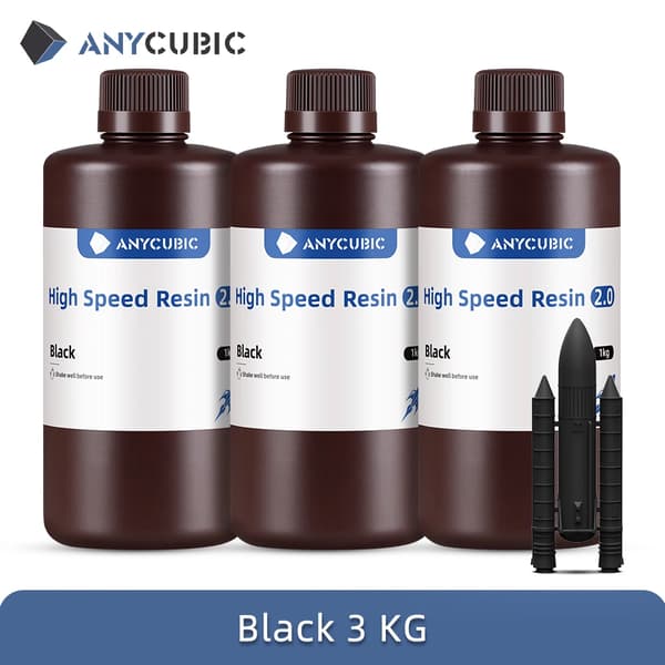 Højhastigheds harpiks, lav tykkelse, 5x hurtigere udskrivning,2.0 Sort 3kg