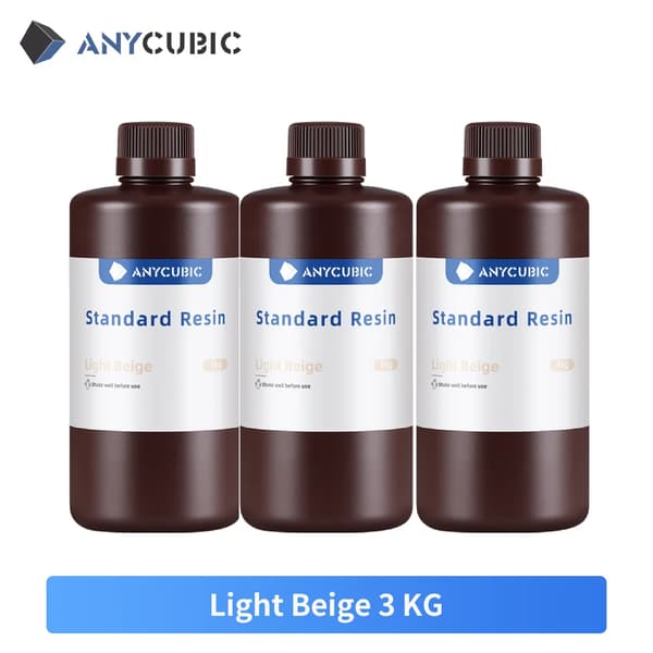3D-printerharpiks, høj viskositet, UV-kompatibel,UV Lys Beige 3 KG