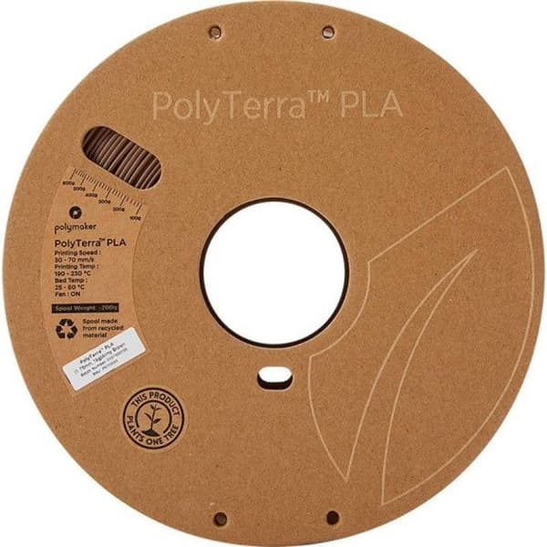 Polymaker 70959 PolyTerra Filament PLA låg plasthalt 1,75 mm 1000 g Militärbrun 1 st.