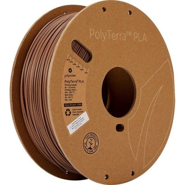 Polymaker 70959 PolyTerra Filament PLA låg plasthalt 1,75 mm 1000 g Militärbrun 1 st.