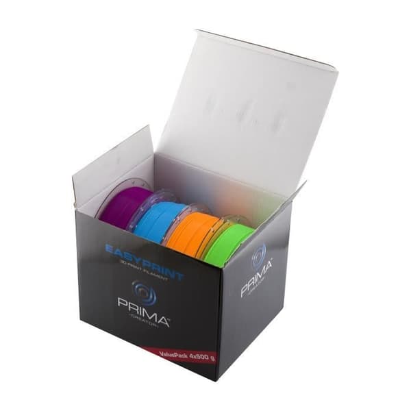 EasyPrint PLA Value Pack Neon- 1,75 mm - 4x 500 g (Totalt 2 kg) - Neonblå, Neongrön, Neonorange, Neonlila