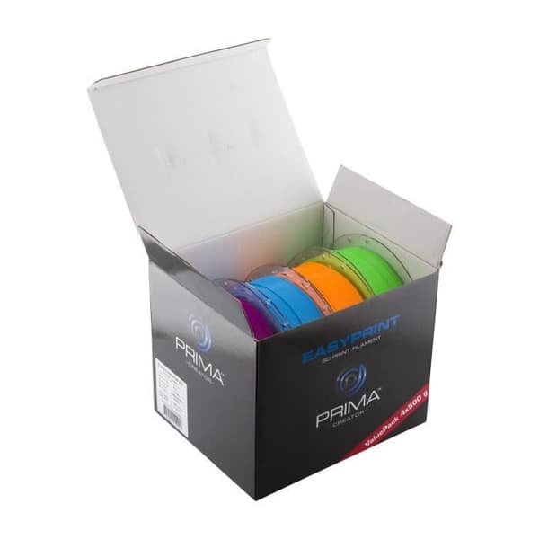 EasyPrint PLA Value Pack Neon- 1,75 mm - 4x 500 g (Totalt 2 kg) - Neonblå, Neongrön, Neonorange, Neonlila