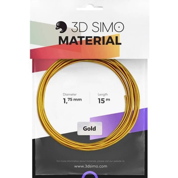 Filament 3D Simo3Dsimo Guld 1,75 mm eller 40 g