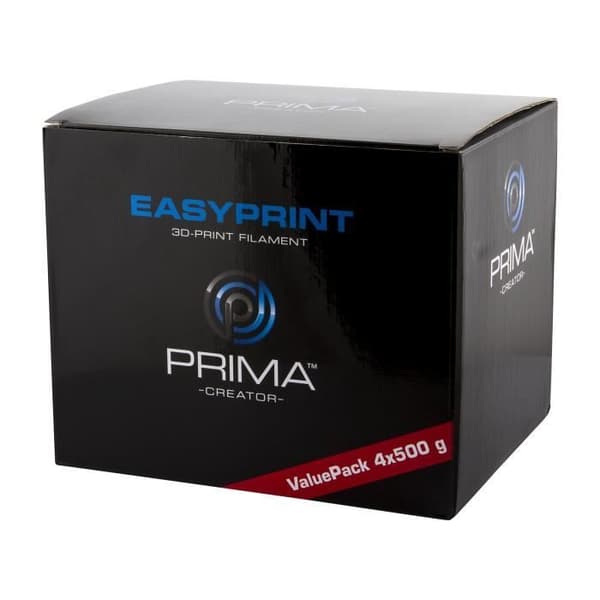 EasyPrint PETG filament - PRIMACREATOR - 1,75 mm - 4x 500 g (Totalt 2 kg) - Klar, Rosa, Ljusblå, Grön