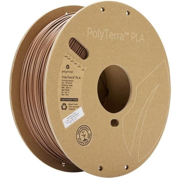Polymaker 70907 PolyTerra Filament PLA låg plasthalt, vattenlöslig 1,75 mm 1000 g jord (matt) 1 st.