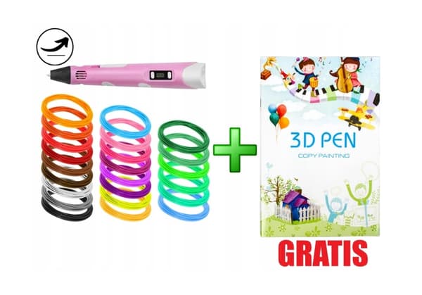 DreamCraft 3D-penna rosa XXL 20 färger 110 m bokfilament