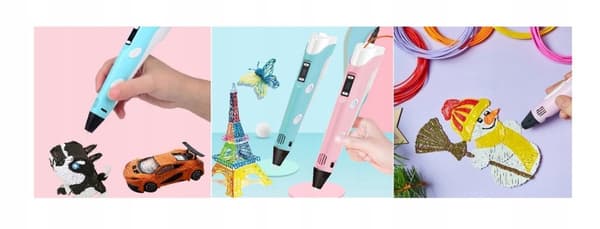 DreamCraft 3D-penna rosa XXL 20 färger 110 m bokfilament