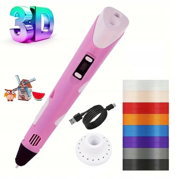 DreamCraft 3D-penna rosa XXL 20 färger 110 m bokfilament