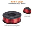 Miniatyrbild 4 av 4: Grundläggande 3D-skrivarkabel - ETPU175R1A - Amazon TPU-filament för 3D-skrivare, 1,75 mm, röd, 1 kg spole