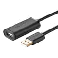 Miniatyrbild 5 av 5: CABLU USB Ugreen prelungitor, "US121" USB 2.0 (T) la USB 2.0 (M), conectori auriti, 15m, negru, "10323" (timbru verde 0.18 lei) - 6957303813230
