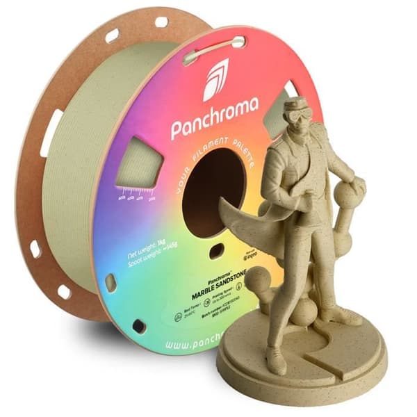 Filament 3D - Panchroma - Marmor PLA - Marmorliknande utseende - 1.75 mm - Kompatibel med FDM