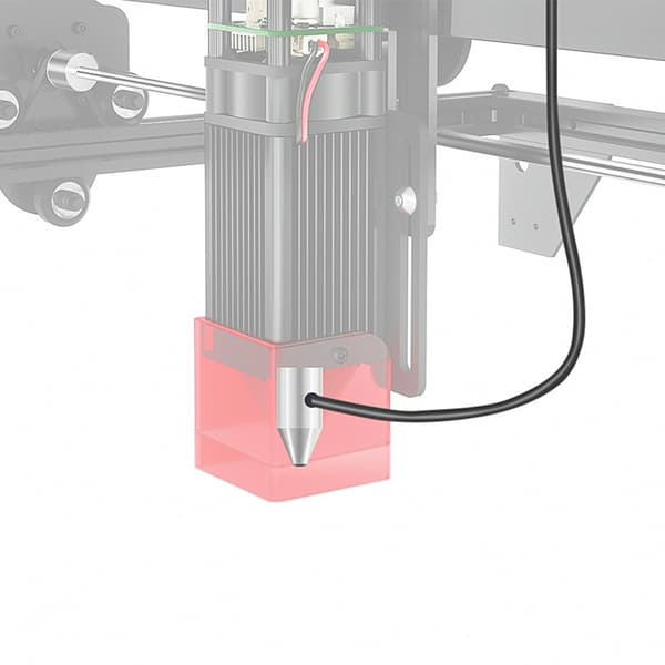 Længere RAY5 10W Laser Gravør Luftassisteret Kit, 30L/Min Maksimal Luftstrøm, Reducerer Varme, Forbedrer Klarhed