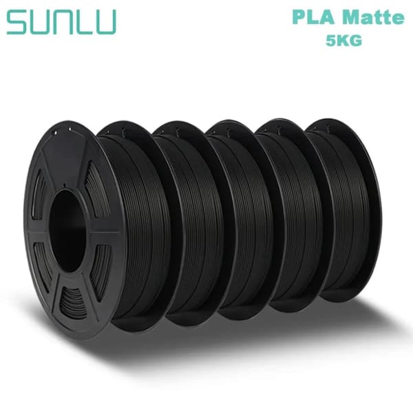PLA Matt Filament, 1,75MM Diameter, 5 KG Vikt,Matte 5 Svart