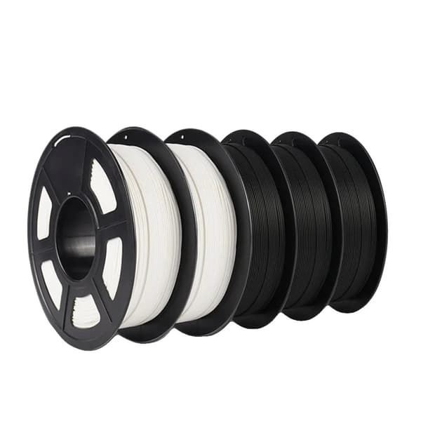 PLA Matt Filament, 1,75MM Diameter, 5 KG Vikt,Matte 3Svart 2Vit