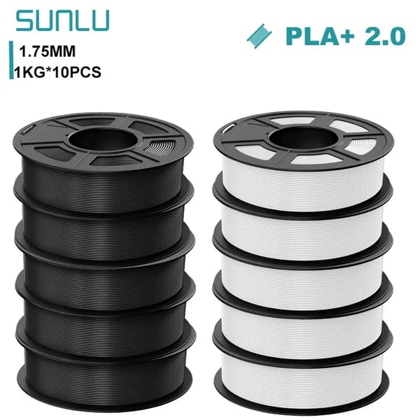 PLA Plus 3D-skrivartillbehör, 1,75 mm diameter, 1 kg nettovikt,PLAplus 2.0 5BK 5WT