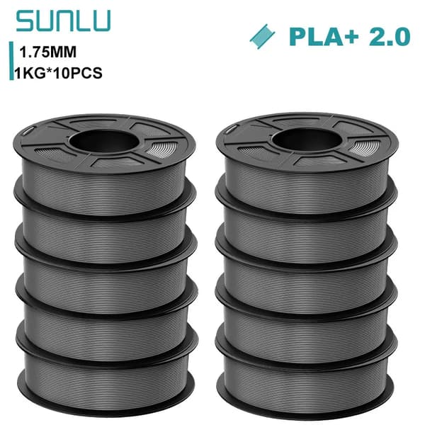 PLA Plus 3D-skrivartillbehör, 1,75 mm diameter, 1 kg nettovikt,PLAplus 2.0 Grå
