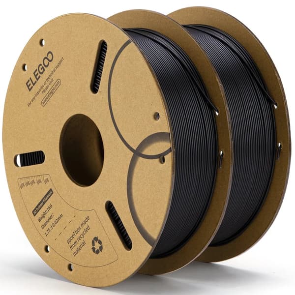 PLA-filament för 3D-skrivare, 1,75 mm diameter, högkvalitativt material,Svart 2KG