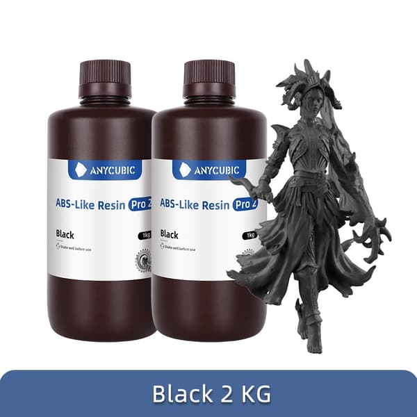 ANYCUBIC ABS-Like Pro 2 Harpiks, Kompatibel med LCD-skrivare, 2 kg Vikt,Svart 2 kg