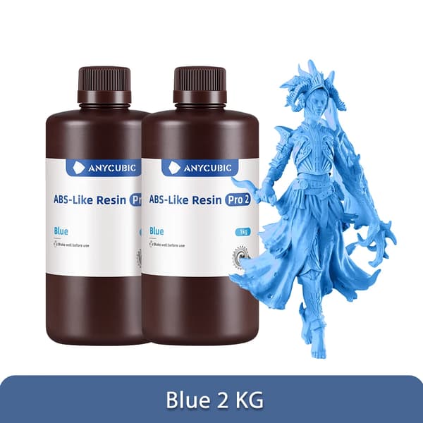 ANYCUBIC ABS-Like Pro 2 Harpiks, Kompatibel med LCD-skrivare, 2 kg Vikt,Blå 2 kg