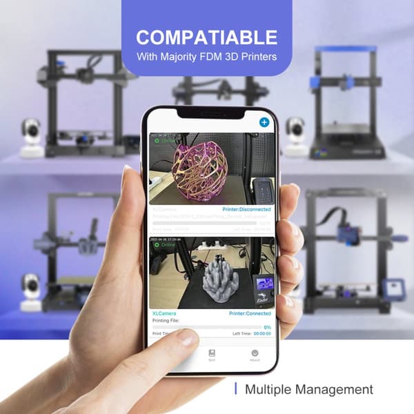 Mintion Beagle 3D-skrivare Kamera, Fjärrövervakning, Automatisk Tidsfördröjning,EU
