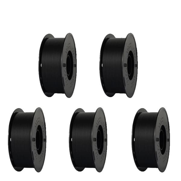 Matte PLA Filament, Lav Glans Finish, Bred Kompatibilitet,5KG Sort