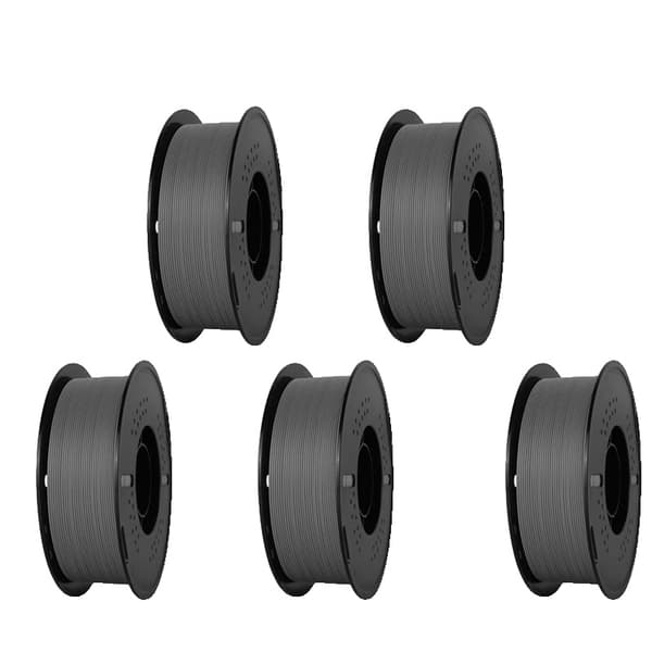 Matte PLA Filament, Lav Glans Finish, Bred Kompatibilitet,5KG Grå