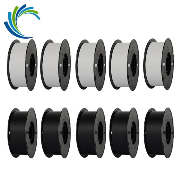 Matte PLA Filament, Lav Glans Finish, Bred Kompatibilitet,5kg Sort 5kg Hvid