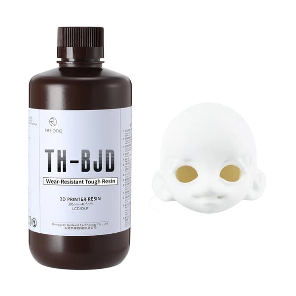3D Tough Resin, Slidstærk, Ikke-Gulnende,UltraWhite-1000G