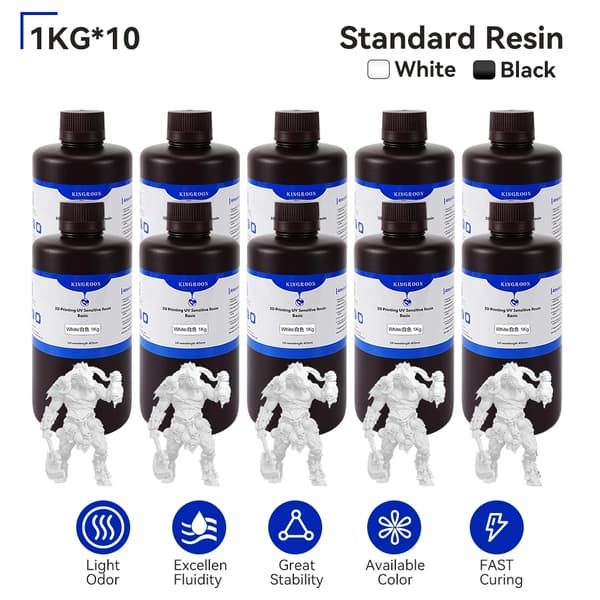 3D-skrivartjära, vattenlöslig, ABS-liknande kvalitet,10KG UV 5BL 5WT