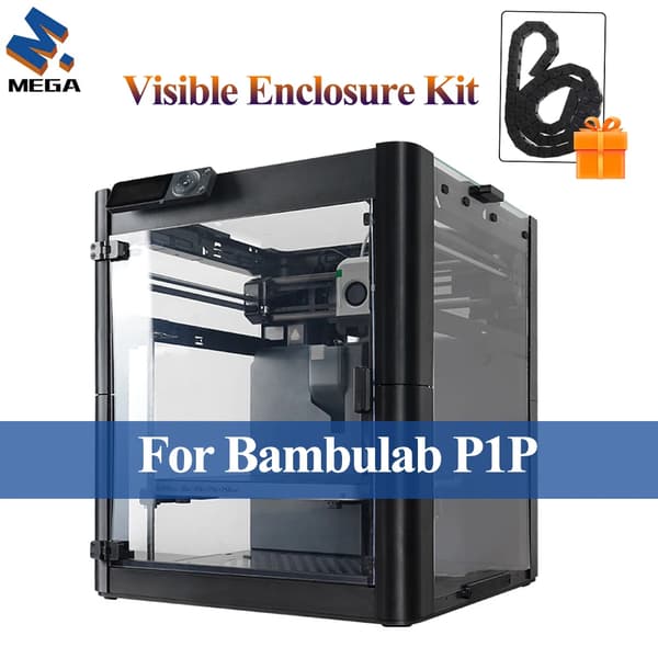 Bambulab P1P Inneslutningskit, Härdat Glas Topp, Akryl Sidor,Hela kittet