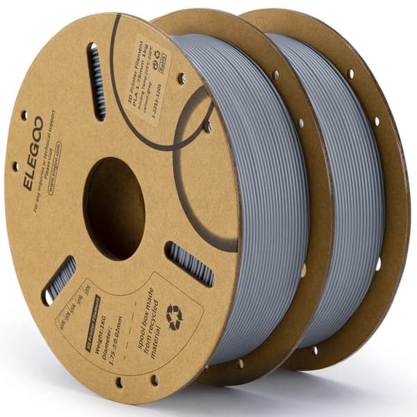PLA Filament til 3D-printer, 1,75 mm diameter, høj kvalitet materiale,Grå 2KG