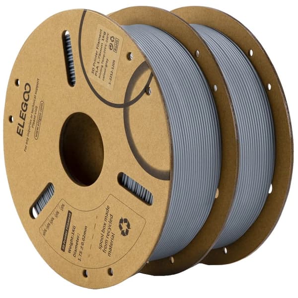 PLA Filament til 3D-printer, 1,75 mm diameter, høj kvalitet materiale,Grå 2KG