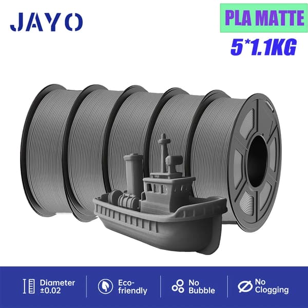 PLA 3D-skrivarfilament, 1,75 mm diameter, 1,1 kg vikt,LEK Gray-5.5KG