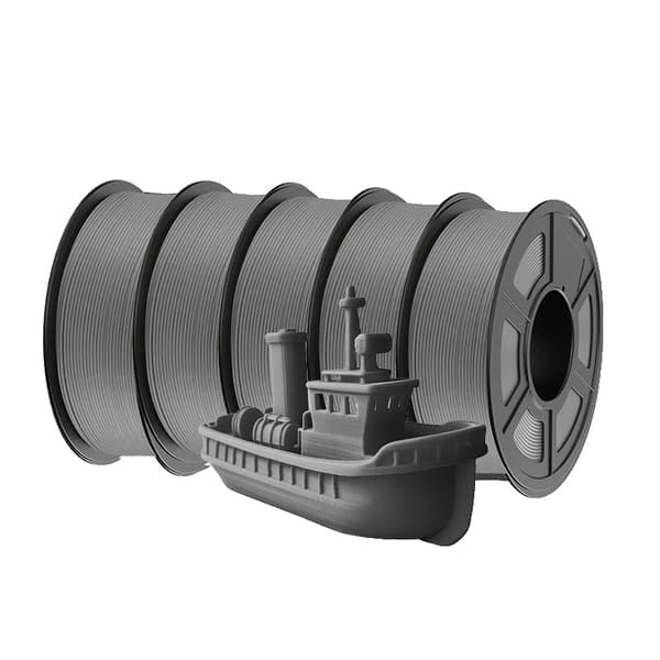 PLA 3D-skrivarfilament, 1,75 mm diameter, 1,1 kg vikt,LEK Gray-5.5KG