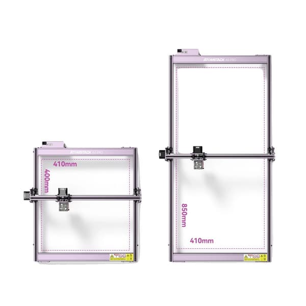 ATOMSTACK Gravering Område Forlængelsesaksel Kit, Udvider til 850x410mm, Højpræcise Metalprofiler, Kompatibel med A5 Pro Serien
