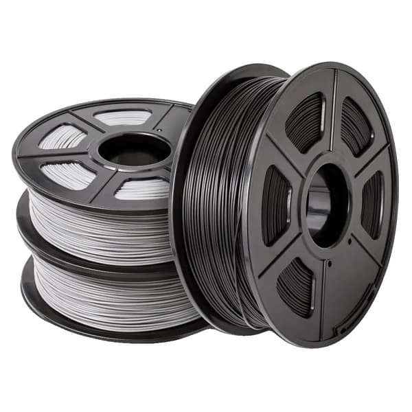 SUNLU 3D Filament, PLA-material, 1,75 mm diameter, 3 rullar per förpackning,PLA-2GY-1BK