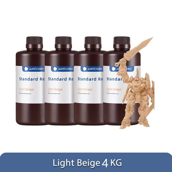 3D-skrivarharts, 405nm UV-känsligt, 1kg vätska,4kg Beige