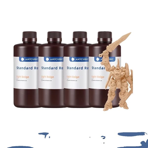 3D-skrivarharts, 405nm UV-känsligt, 1kg vätska,4kg Beige