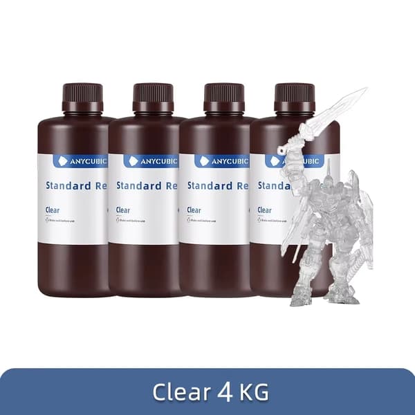 3D Printer Resin, 405nm UV-følsom, 1kg Flydende,4kg Klar
