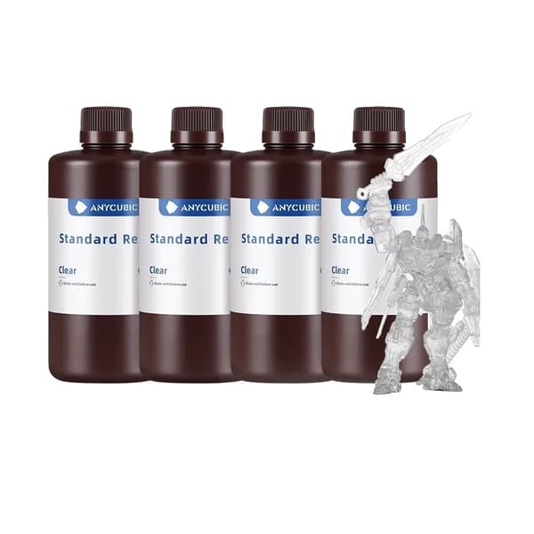 3D Printer Resin, 405nm UV-følsom, 1kg Flydende,4kg Klar