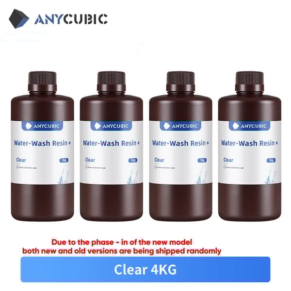 3D Printer Resin, Vandopløselig, 405nm UV Resin,Klar 4kg