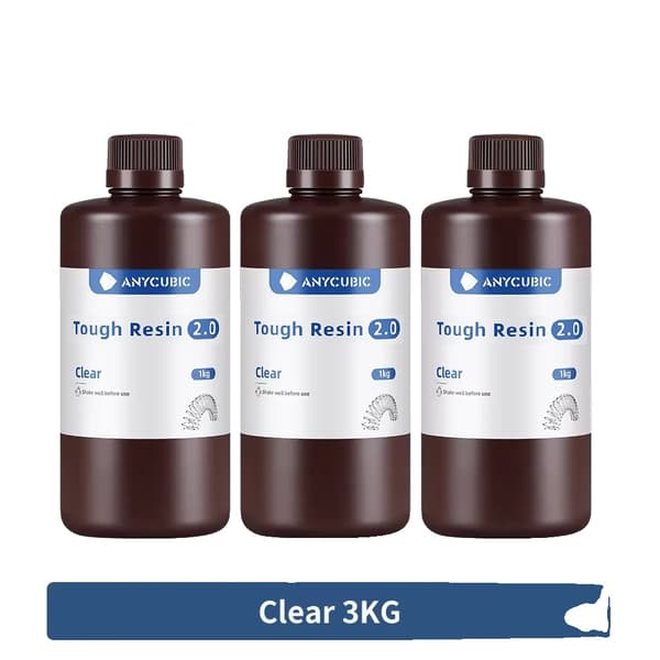 3D-skrivarharts, 405nm-kompatibilitet, vattenlösligt ECO-harts,Tålig 2.0 Klar 3 KG