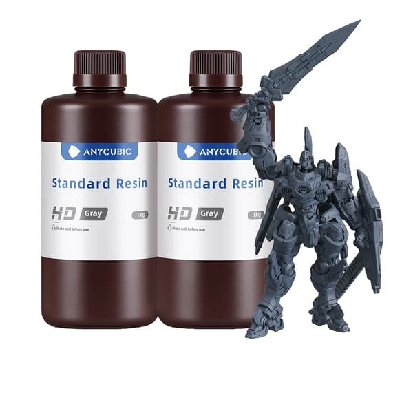 3D-skrivarharts, hög precision, 405nm UV-teknologi,2kg Standard HD Grå