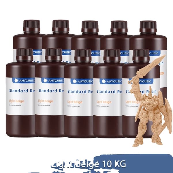 Flydende Fotopolymer Harpiks, 405nm UV Harpiks, Til LCD 3D Printer,10kg Beige
