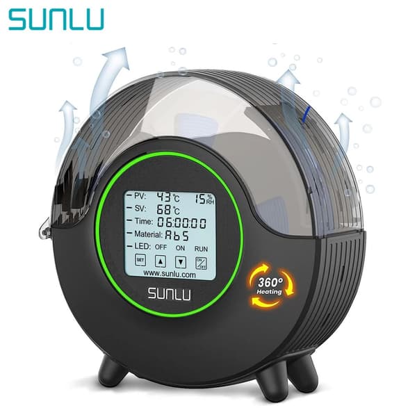 SUNLU Filament Tørrer, 360° Opvarmning, 4,6-tommer LCD Skærm,S2-FD-BK, EU STIK