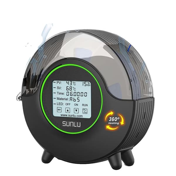 SUNLU Filament Tørrer, 360° Opvarmning, 4,6-tommer LCD Skærm,S2-FD-BK, EU STIK