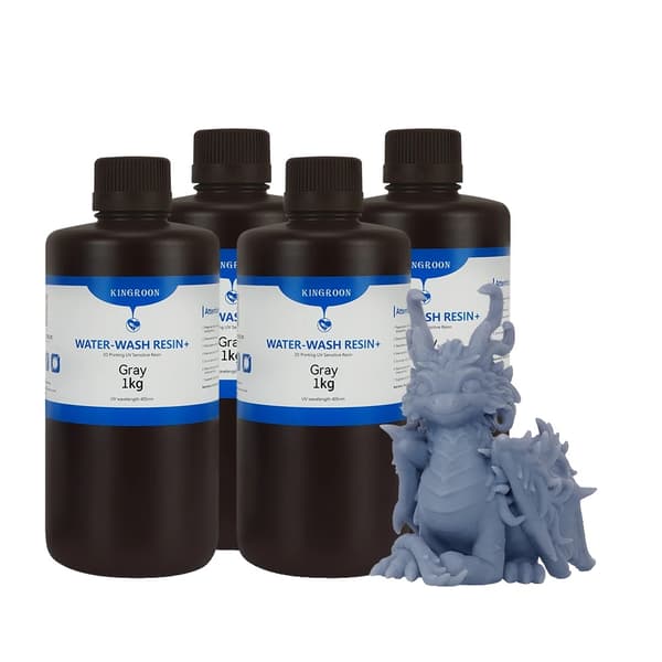 Vattenlöslig resin, låg luktformel, hög böjstyrka,4 kg grått vattentvätt