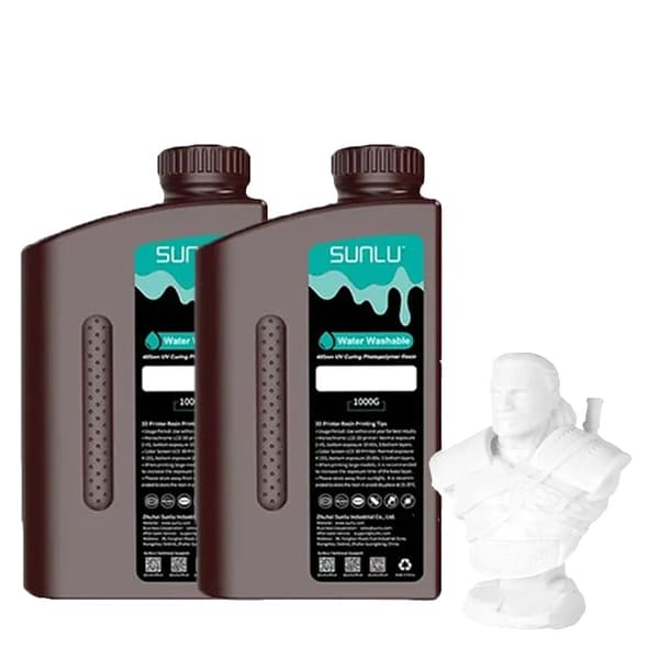 Vattenlöslig 3D-harts, 1000g, Låg lukt, Lätt att rengöra,Vatten-tvätt Vit