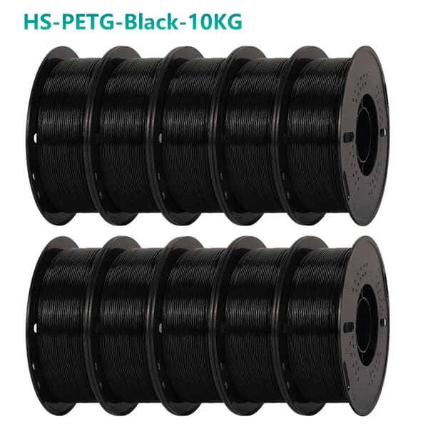 PETG-filament, höghastighetsutskrift, bra hållbarhet, 10kg Svart